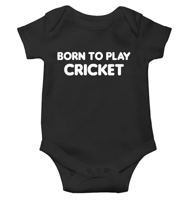 Born To Play Cricket World Cup Cricket Rompers for Baby Boy- FunkyTeesClub