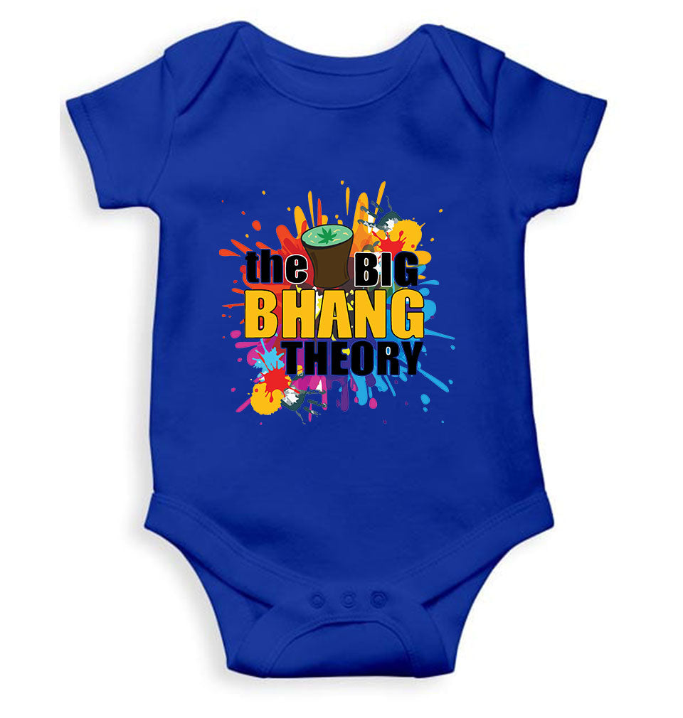The Big Bhang Theory Holi Holi Rompers for Baby Girl- FunkyTeesClub