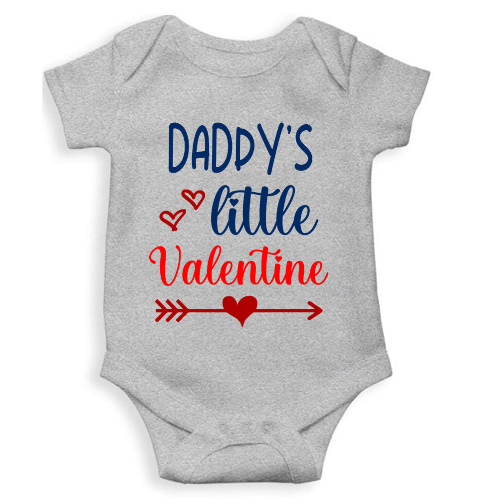 Daddys Little Valentine Rompers for Baby Girl- FunkyTeesClub