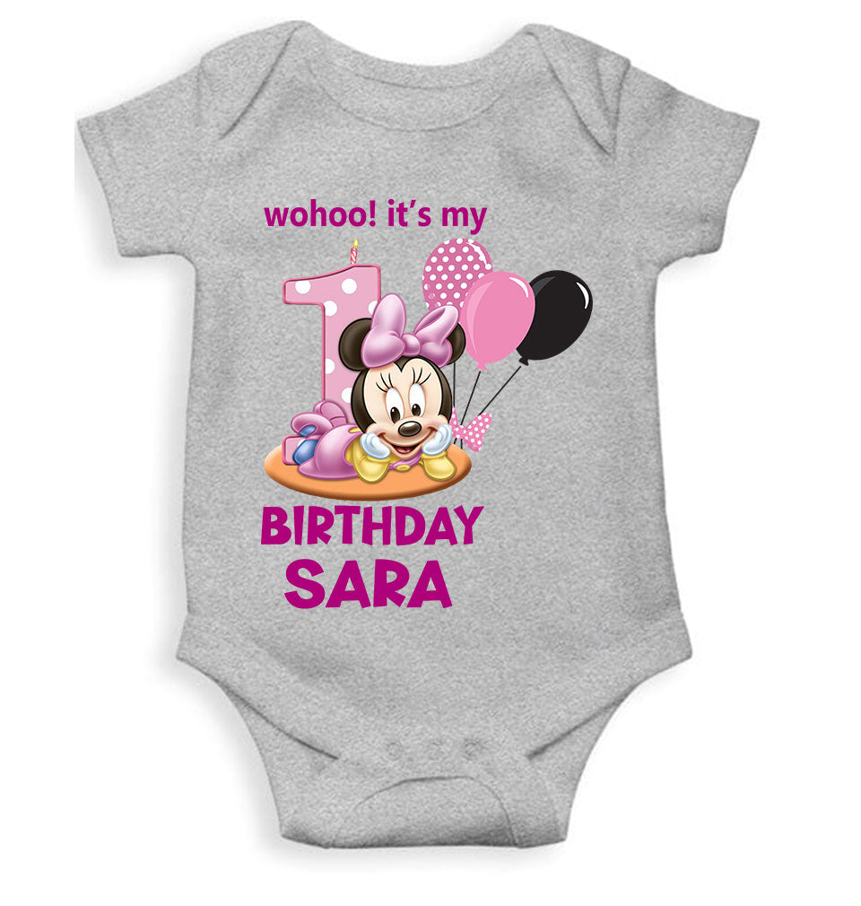 Custom Name Its My First Birthday Rompers for Baby Girl- FunkyTeesClub