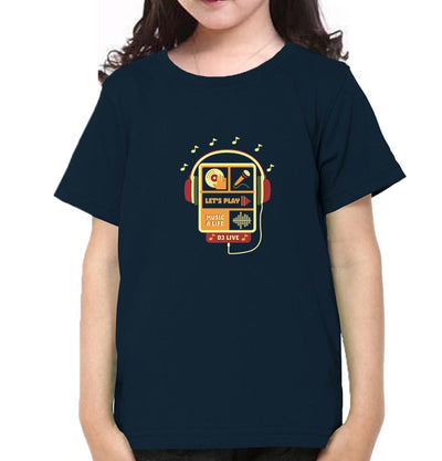 Let's Play Half Sleeves T-Shirt For Girls -FunkyTeesClub