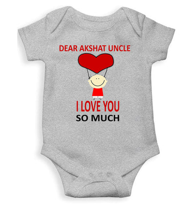 Custom Name I love My Uncle So Much Rompers for Baby Boy- FunkyTeesClub