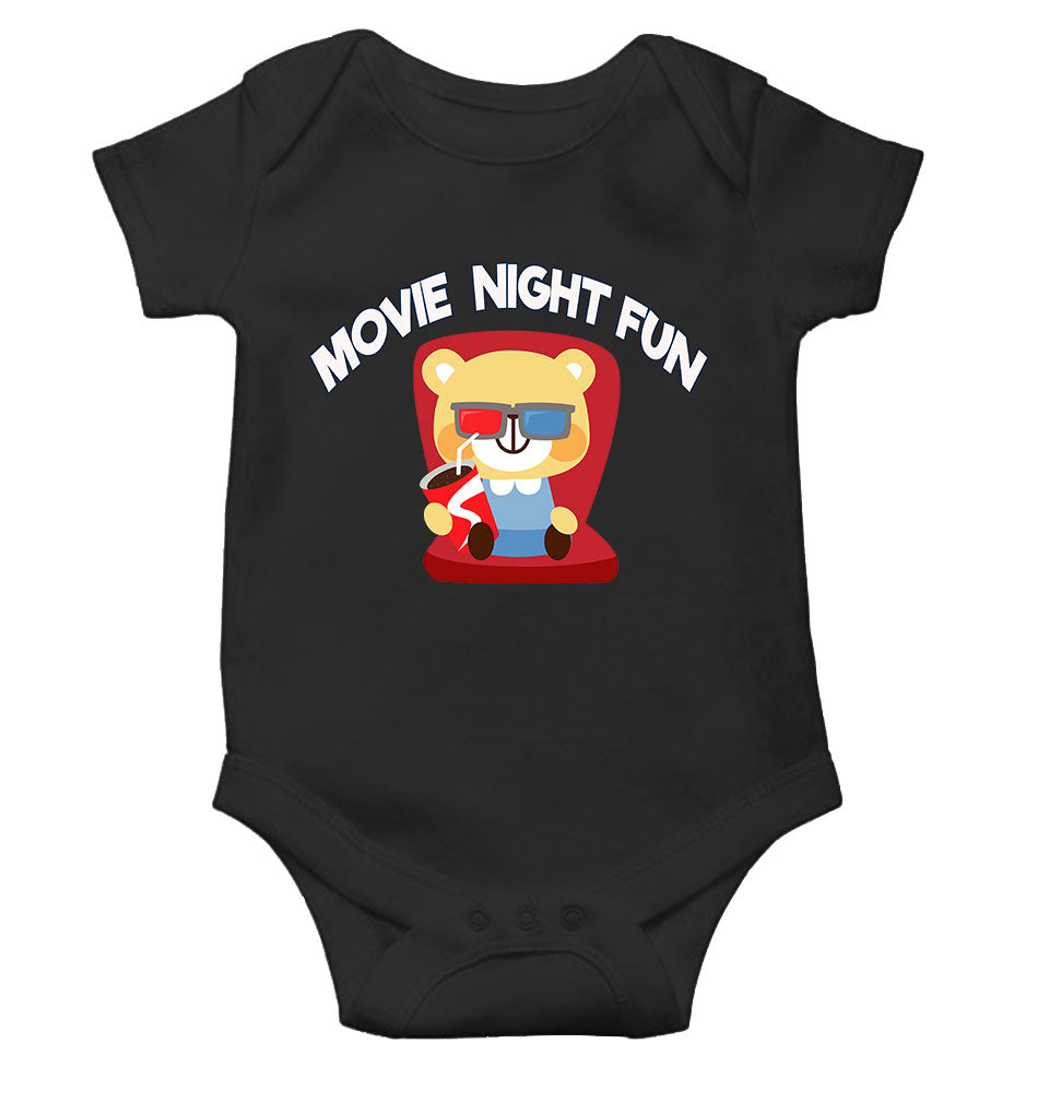 Movie Night Fun Rompers for Baby Girl- FunkyTeesClub