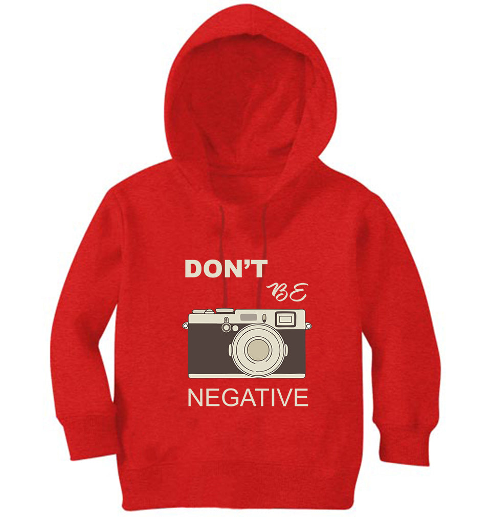 don't be negative Boy Hoodies-FunkyTeesClub
