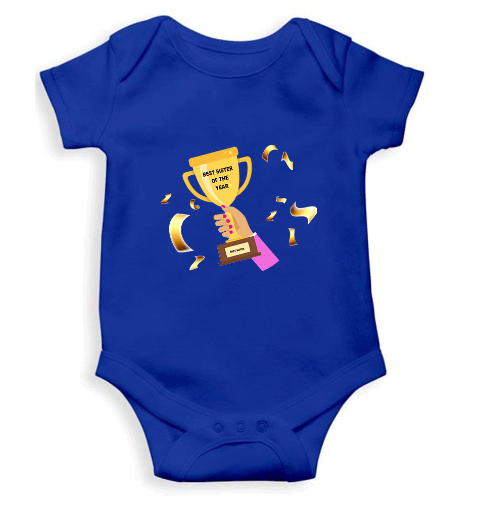 Best Sister Of The Year Rompers for Baby Girl- FunkyTeesClub