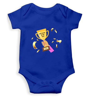 Best Sister Of The Year Rompers for Baby Girl- FunkyTeesClub