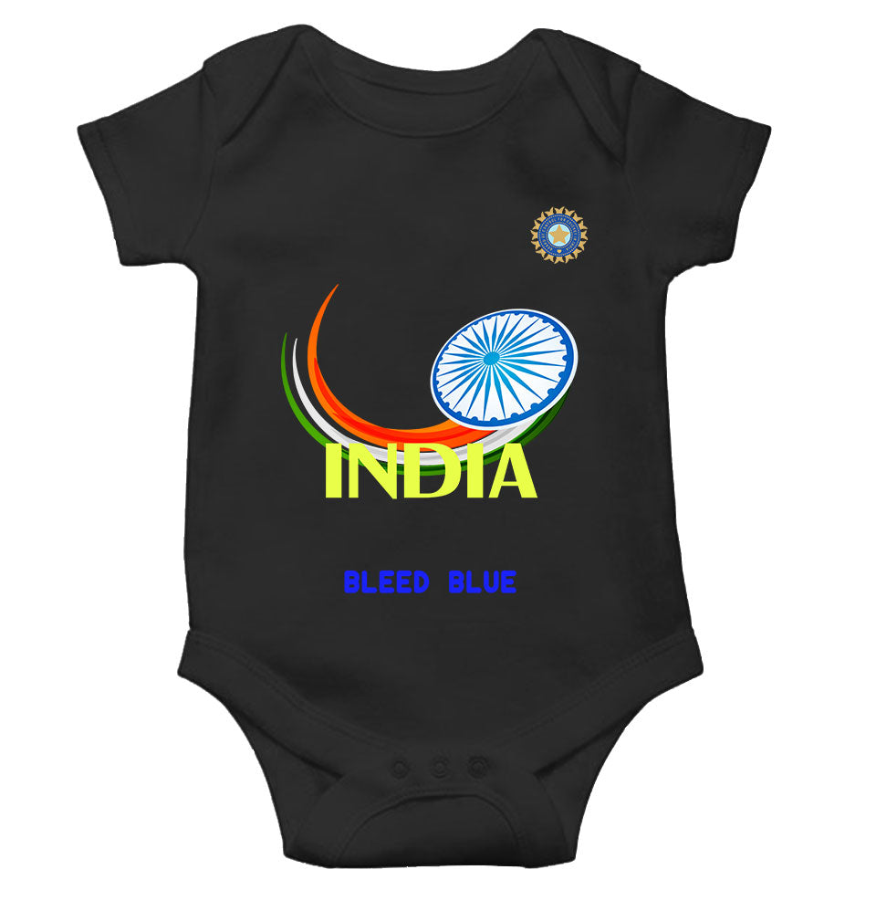 Bleed Blue Cricket Rompers for Baby Girl- FunkyTeesClub