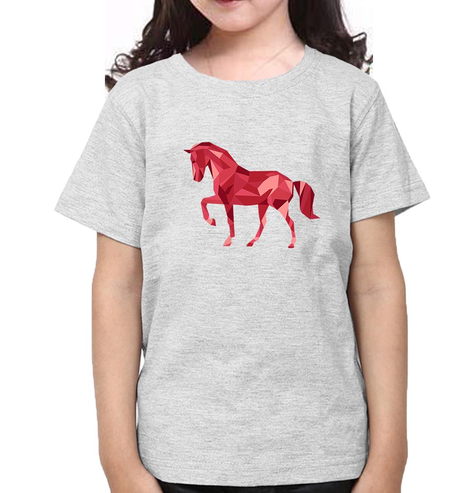 HORSE Half Sleeves T-Shirt For Girls -FunkyTeesClub