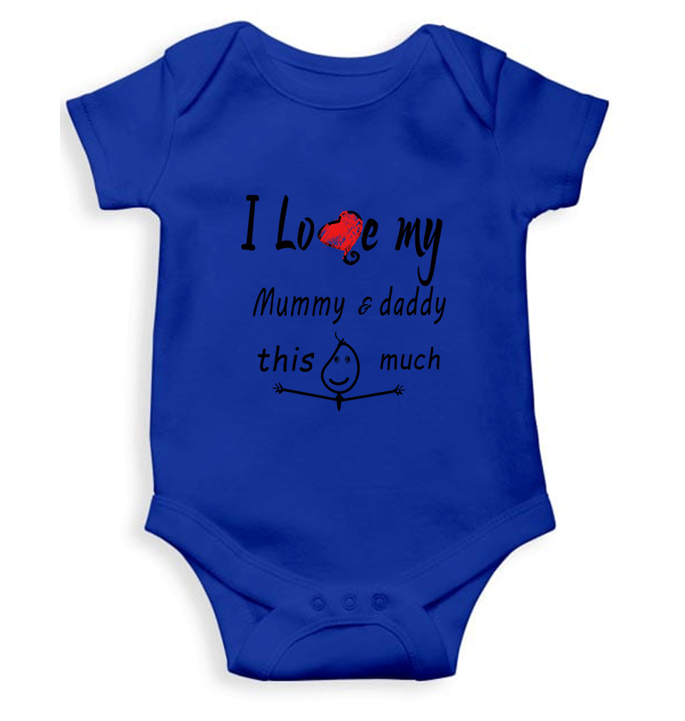 I Love My Mummy Daddy Rompers for Baby Girl- FunkyTeesClub