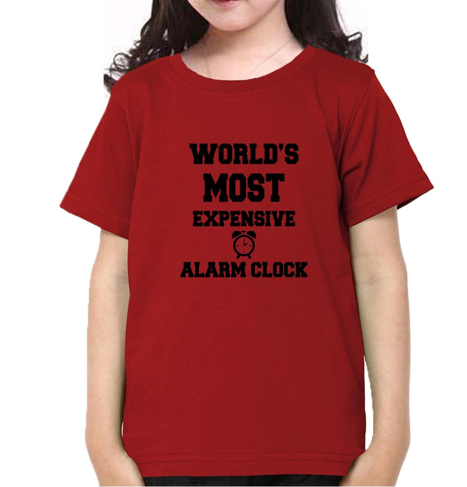 Expensive Alarm Clock Half Sleeves T-Shirt For Girls -FunkyTeesClub