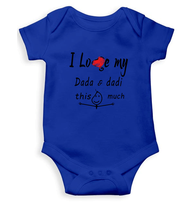 I Love Dada Dadi Rompers for Baby Girl- FunkyTeesClub