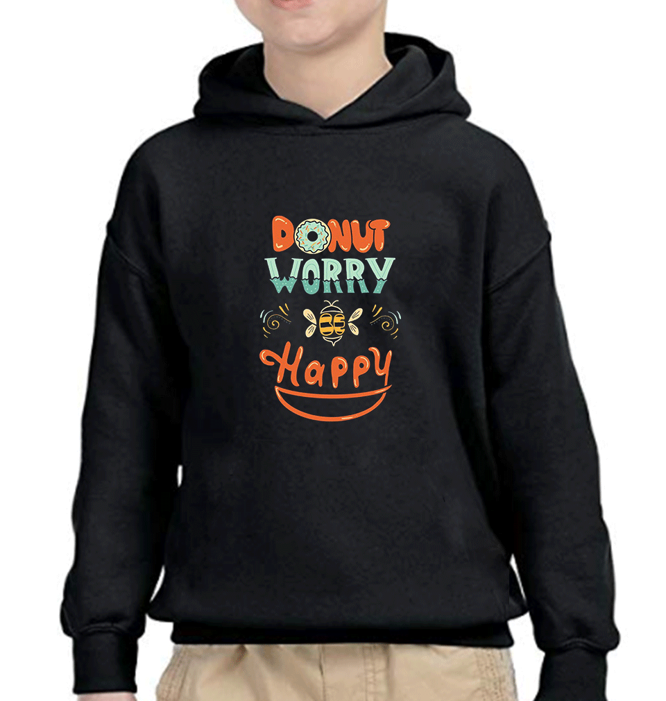 Donut Worry Be Happy Boy Hoodies-FunkyTeesClub