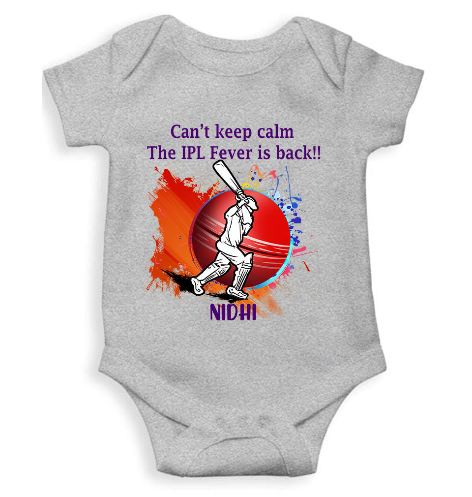 Custom Name Can Not Keep Calm IPL Rompers for Baby Girl- FunkyTeesClub