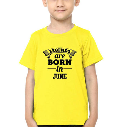 Legends are Born in June Half Sleeves T-Shirt for Boy-FunkyTeesClub