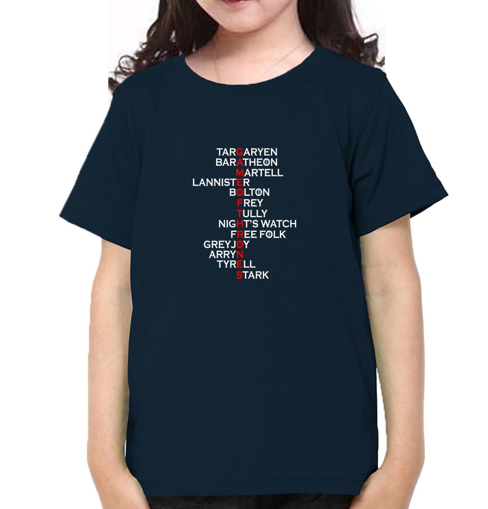 GOT Game Of Thrones Half Sleeves T-Shirt For Girls -FunkyTeesClub