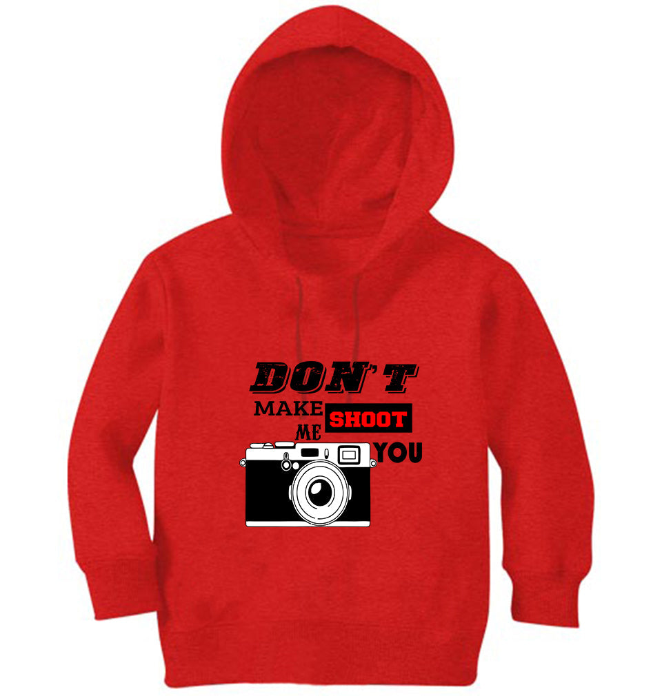 don't make me shoot u Boy Hoodies-FunkyTeesClub