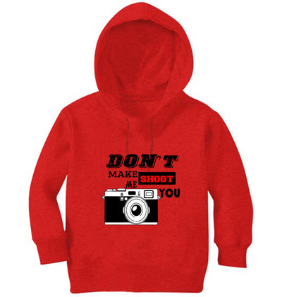 don't make me shoot u Boy Hoodies-FunkyTeesClub