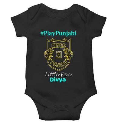 Custom Name IPL PBKS Punjab Kings PlayPunjabi Kings Eleven Punjab Rompers for Baby Girl- FunkyTeesClub