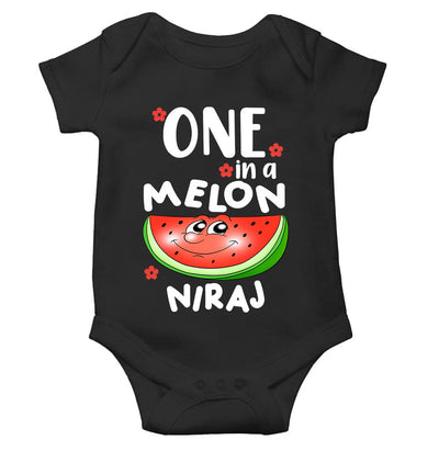 Custom Name Happy One Year Birthday Rompers for Baby Boy- FunkyTeesClub