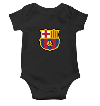 Barcelona Black Rompers for Baby Boy - FunkyTeesClub