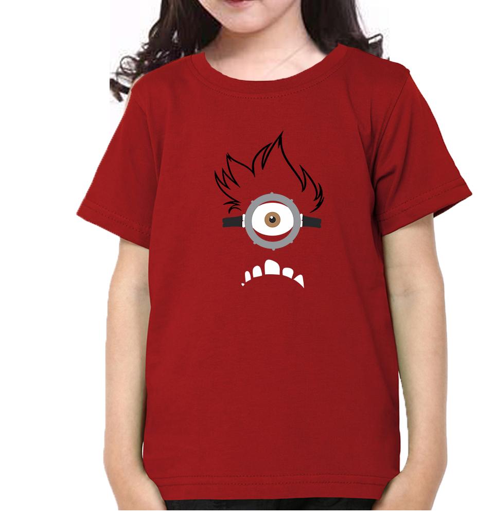 Evil Minion Half Sleeves T-Shirt For Girls -FunkyTeesClub