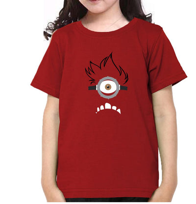 Evil Minion Half Sleeves T-Shirt For Girls -FunkyTeesClub