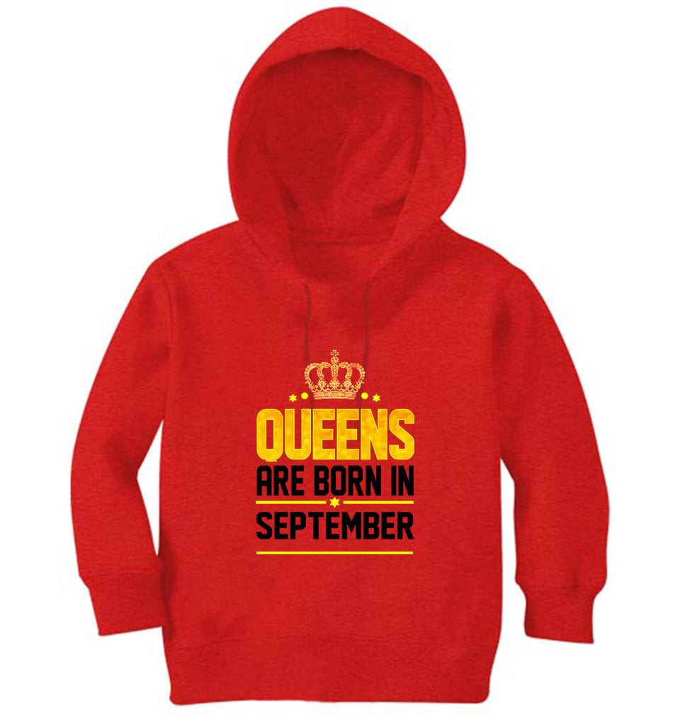 Queens Are Born In September Girl Hoodies-FunkyTeesClub