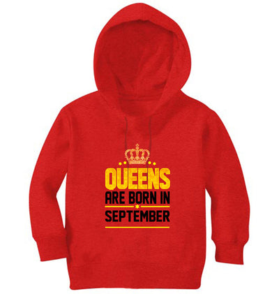 Queens Are Born In September Girl Hoodies-FunkyTeesClub