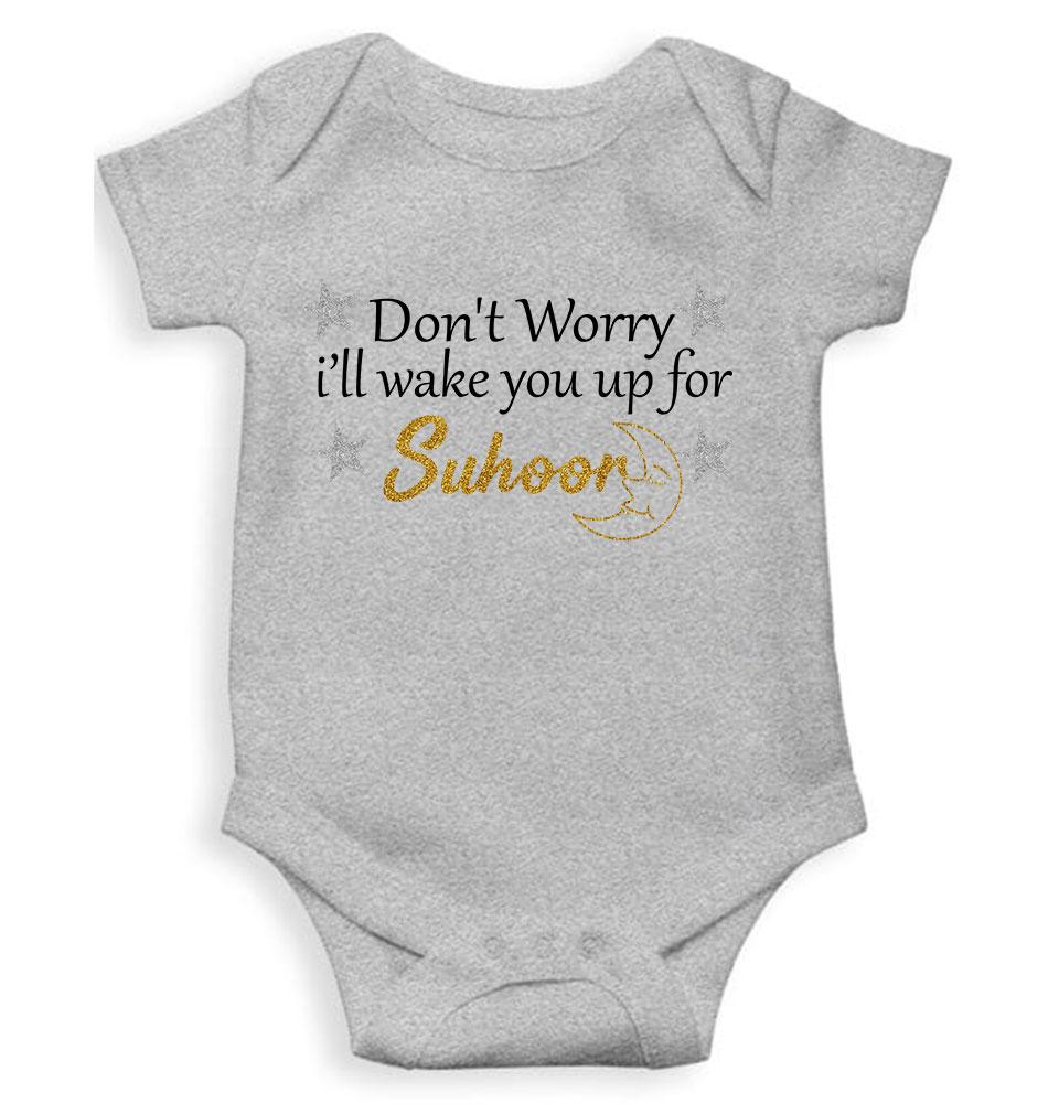 Don't Worry I'll Wake You Up For Suhoor Eid Rompers for Baby Boy- FunkyTeesClub