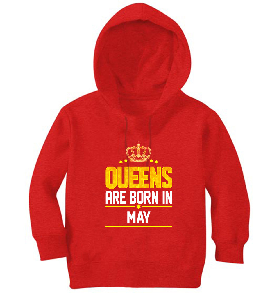 Queens Are Born In May Girl Hoodies-FunkyTeesClub