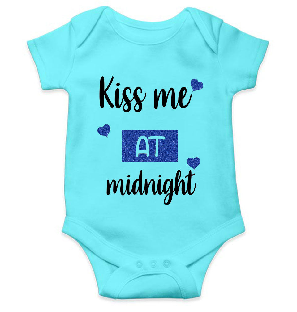 Kiss Me At Midnight Christmas Rompers for Baby Girl- FunkyTeesClub