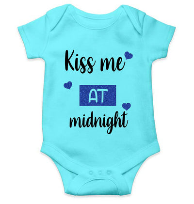 Kiss Me At Midnight Christmas Rompers for Baby Boy- FunkyTeesClub