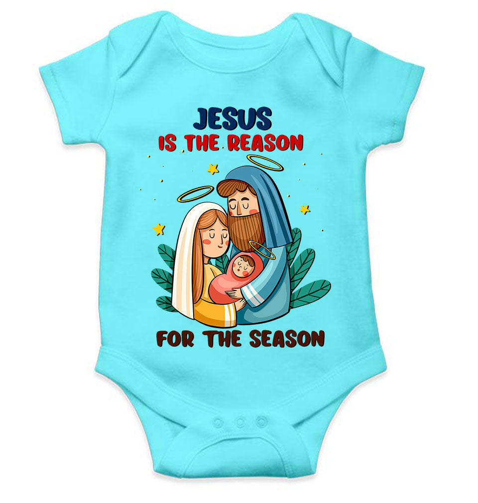 Jesus Is The Reason For The Season Christmas Rompers for Baby Boy- FunkyTeesClub