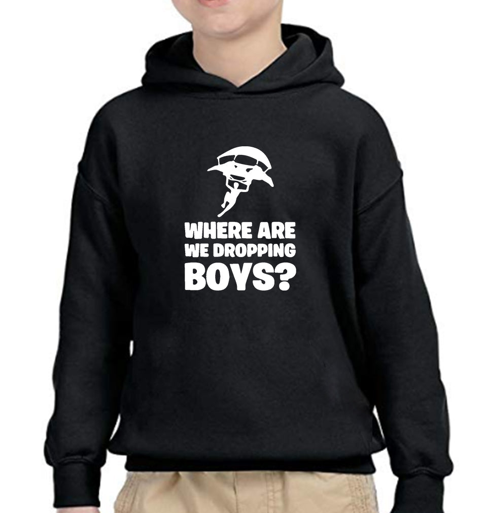 PUBG Where Are We Dropping Boys Boy Hoodies-FunkyTeesClub