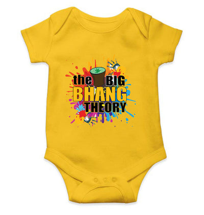 The Big Bhang Theory Holi Rompers for Baby Boy - FunkyTeesClub