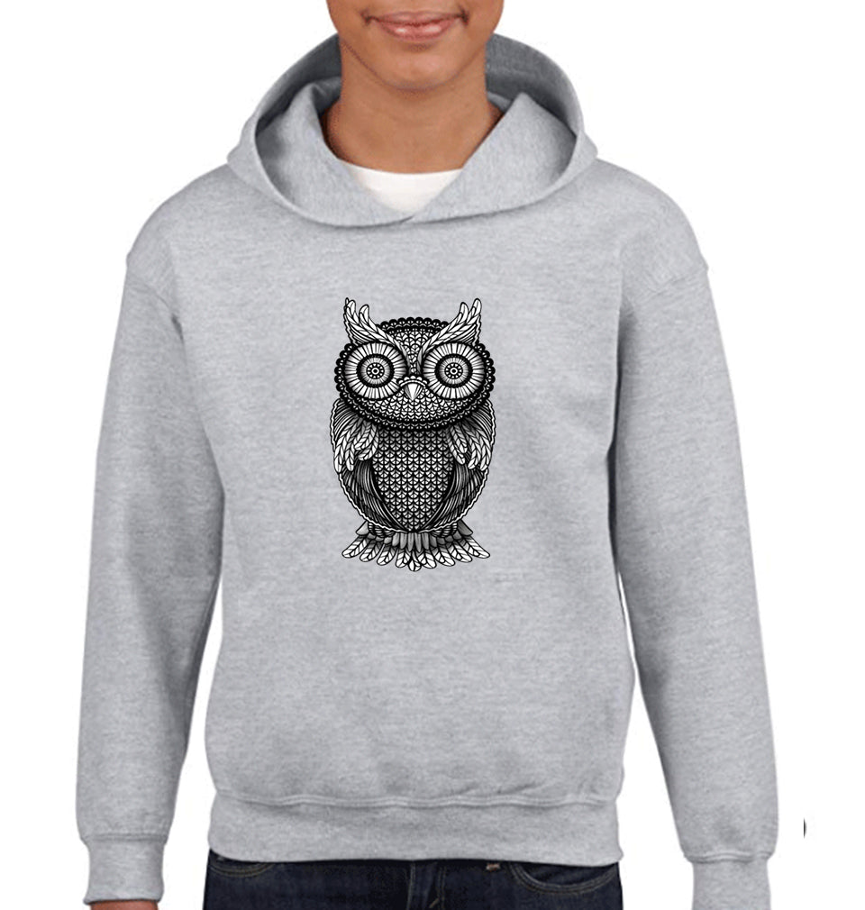 Ornamental Owl Boy Hoodies-FunkyTeesClub