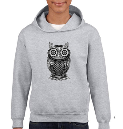Ornamental Owl Boy Hoodies-FunkyTeesClub