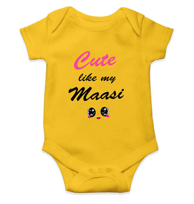 Cute Like My Maasi Rompers for Baby Girl- FunkyTeesClub