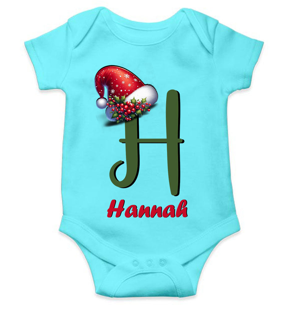 Custom Name Christmas Rompers for Baby Girl- FunkyTeesClub