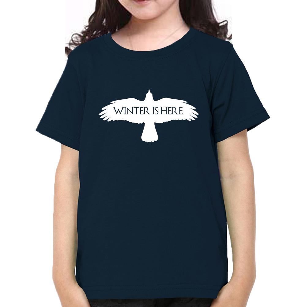 GOT Game Of Thrones Winter Is Here Half Sleeves T-Shirt For Girls -FunkyTeesClub