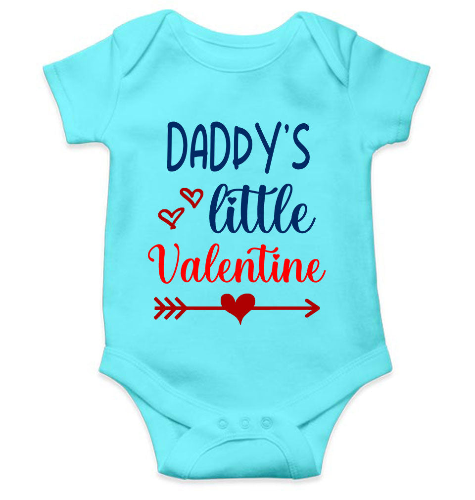 Daddys Little Valentine Rompers for Baby Girl- FunkyTeesClub