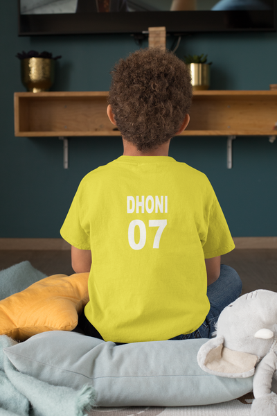 Dhoni 07 Half Sleeves T-Shirt for Boy-FunkyTeesClub