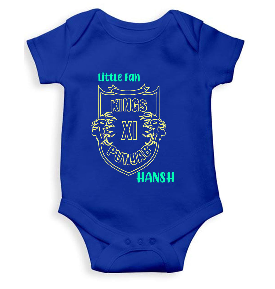 Custom Name IPL PBKS Punjab Super Kings Little Fan Rompers for Baby Boy- FunkyTeesClub