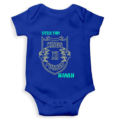 Custom Name IPL PBKS Punjab Super Kings Little Fan Rompers for Baby Boy- FunkyTeesClub