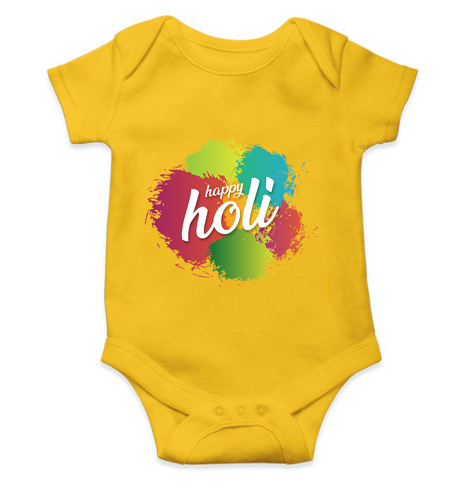 Happy Holi Rompers for Baby Boy - FunkyTeesClub