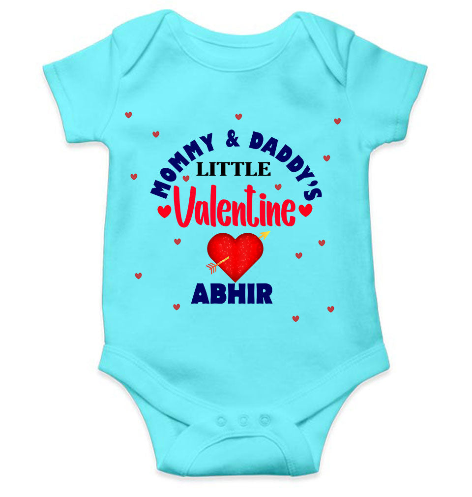 Custom Name Mommys And Daddys Little Valentine Rompers for Baby Boy- FunkyTeesClub