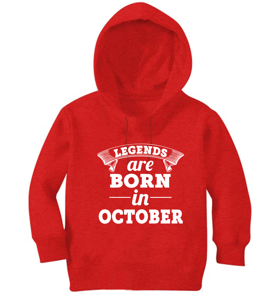 Legends are Born in October Boy Hoodies-FunkyTeesClub