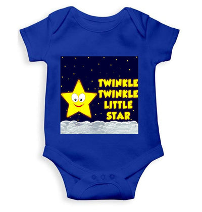 Twinkle Twinkle Little Star Poem Rompers for Baby Boy- FunkyTeesClub