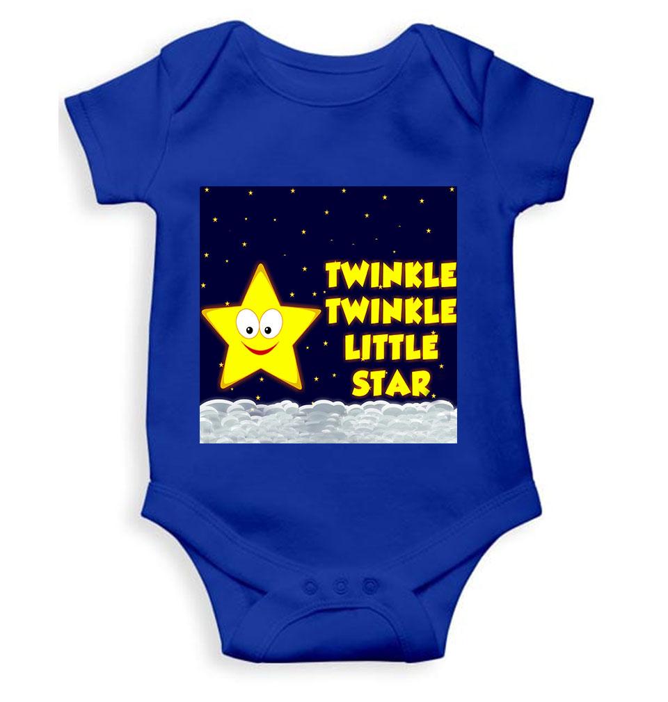 Twinkle Twinkle Little Star Poem Rompers for Baby Boy- FunkyTeesClub