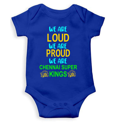 IPL We Are Loud CSK Chennai Super Kings Rompers for Baby Girl- FunkyTeesClub